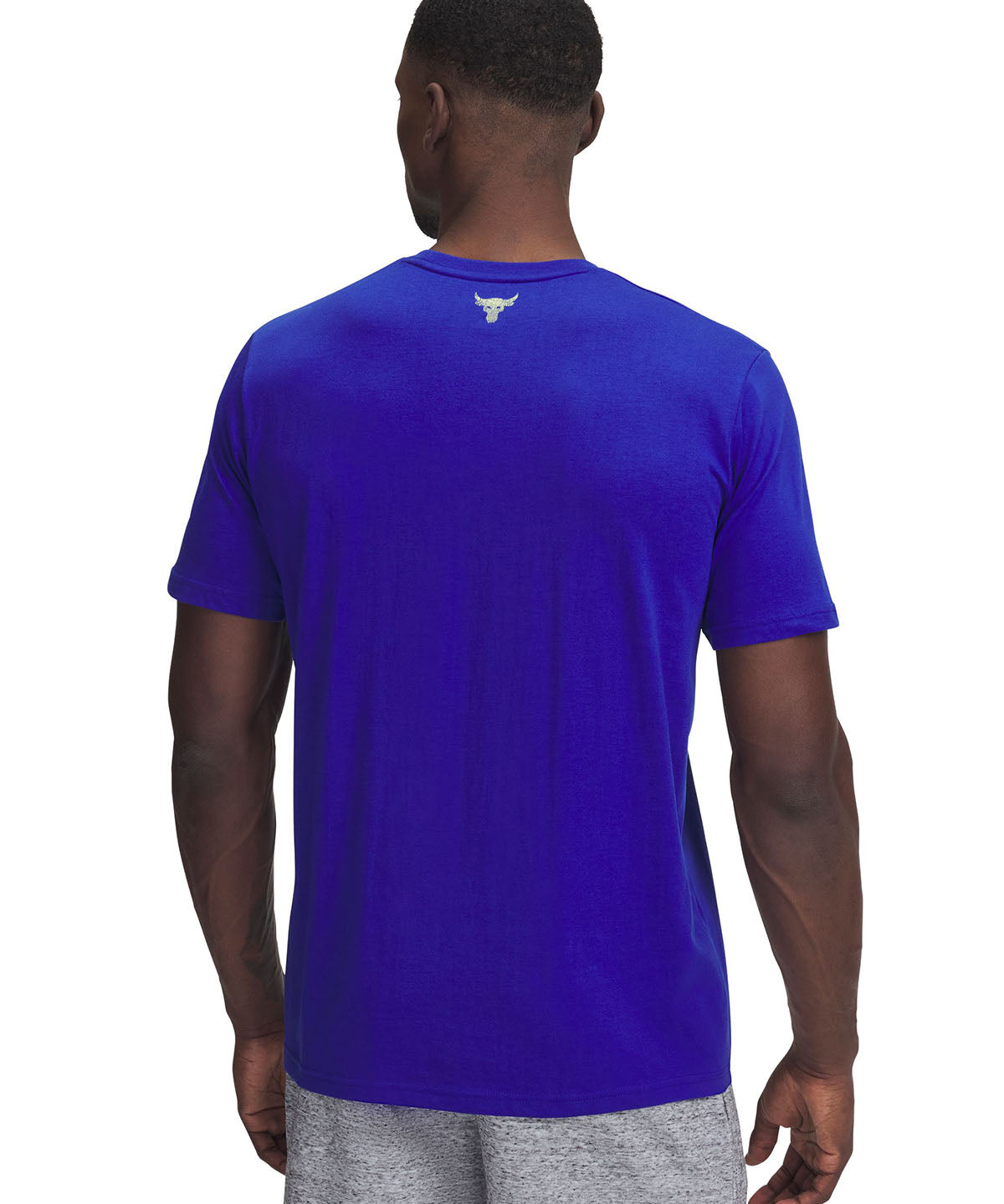 Polera manga corta Project Rock iron 7 azul para hombre Under Armour
