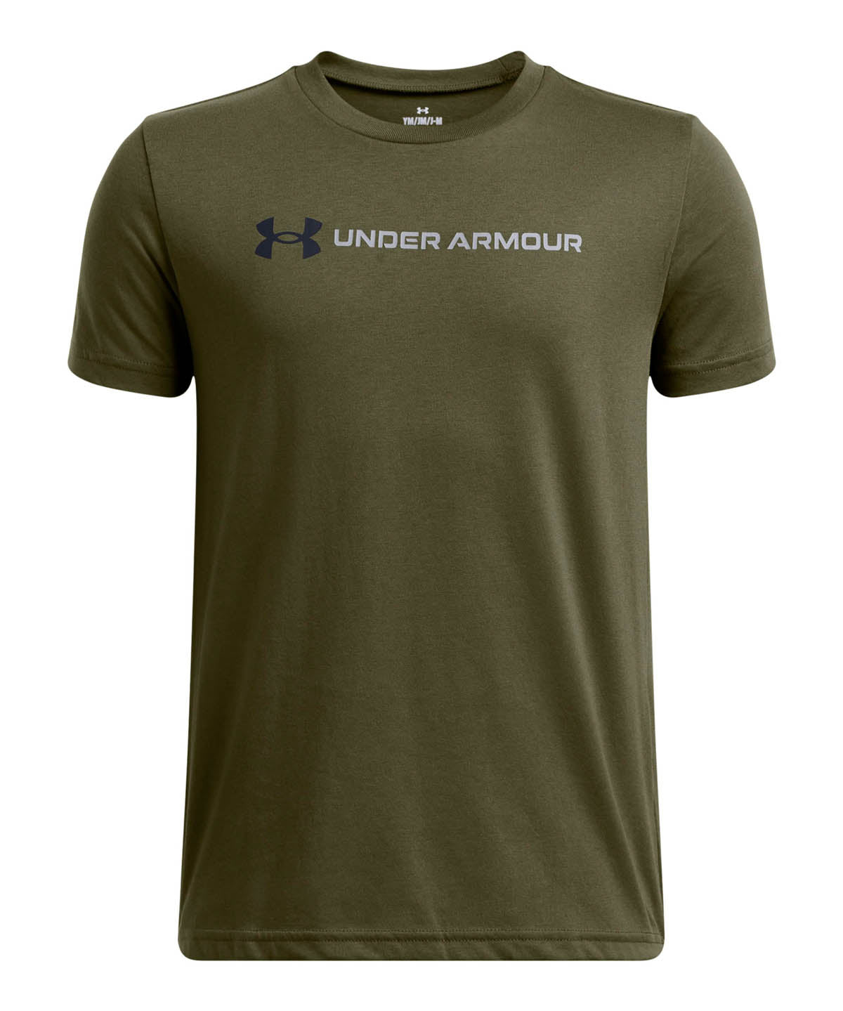 Polera manga corta Lifestyle para Niño big logo Wordmark Verde Under Armour