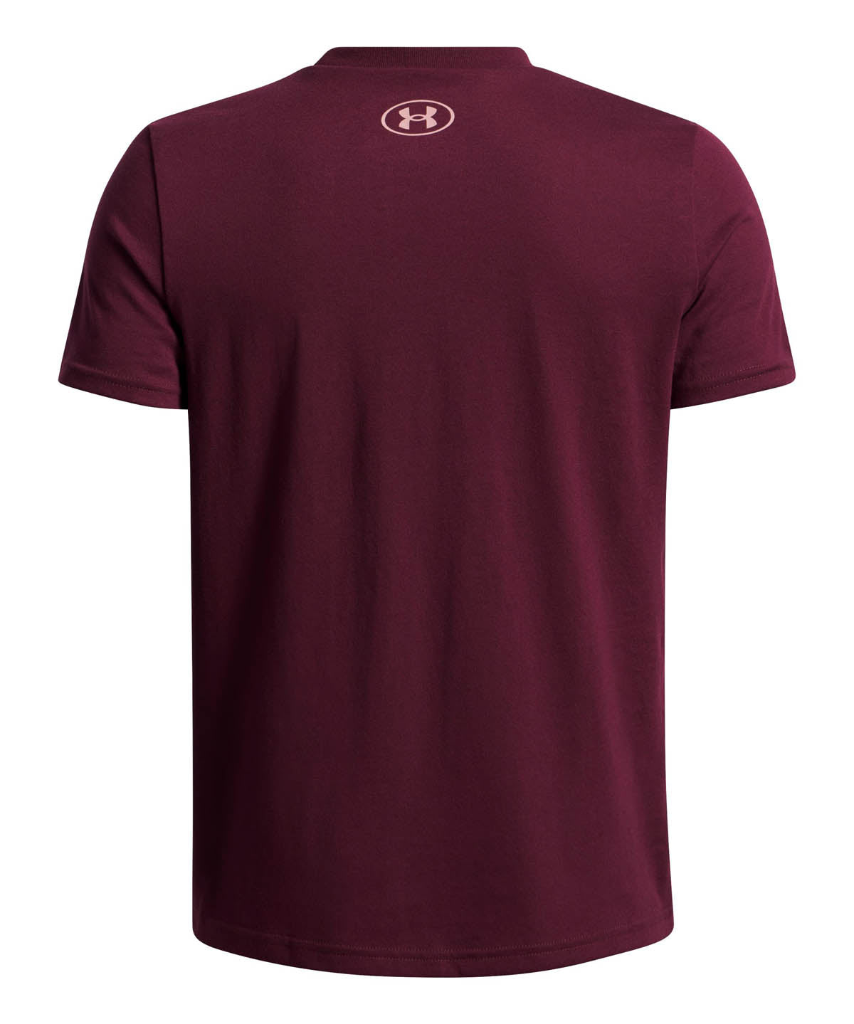 Polera manga corta Lifestyle para Niño big logo Wordmark Burdeo Under Armour