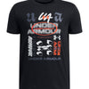Polera manga corta Under Armour negro para niños