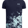 Polera manga corta Under Armour tech azul marino para niños