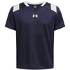 Polera manga corta Under Armour big win azul marino para niños