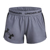Shorts Under Armour tech play up logo gris para niñas