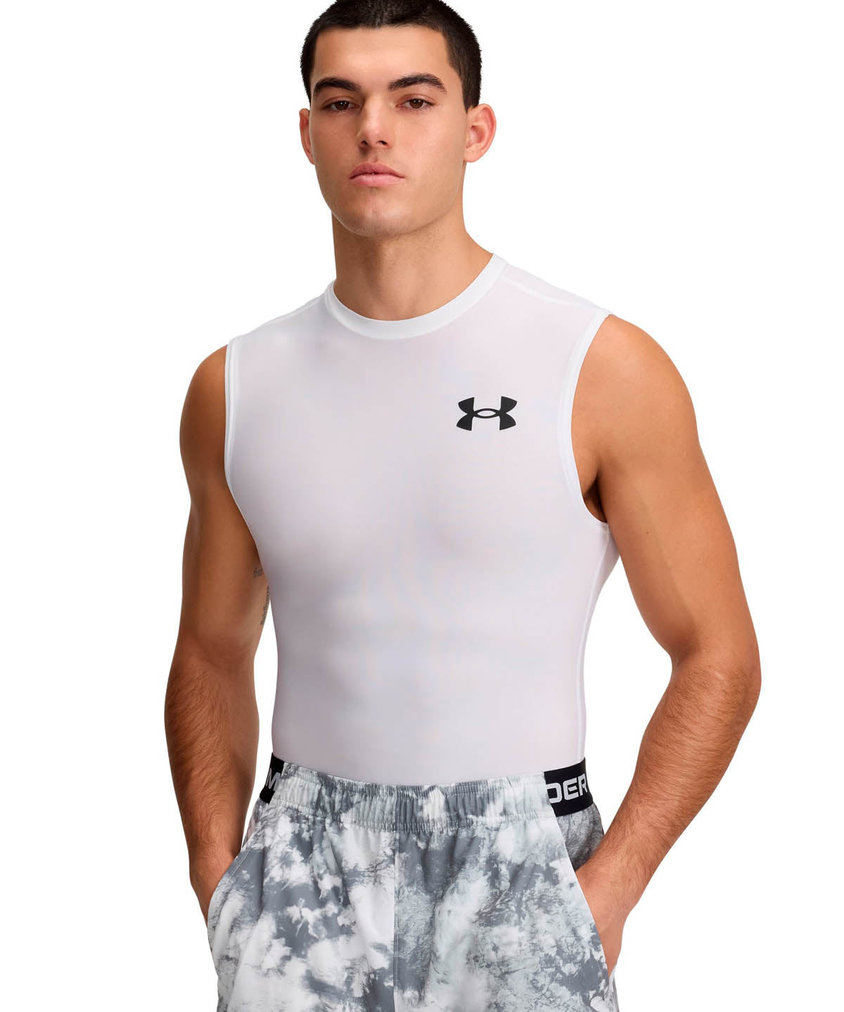 Primera Capa de Entrenamiento para Hombre HG Blanco Under Armour