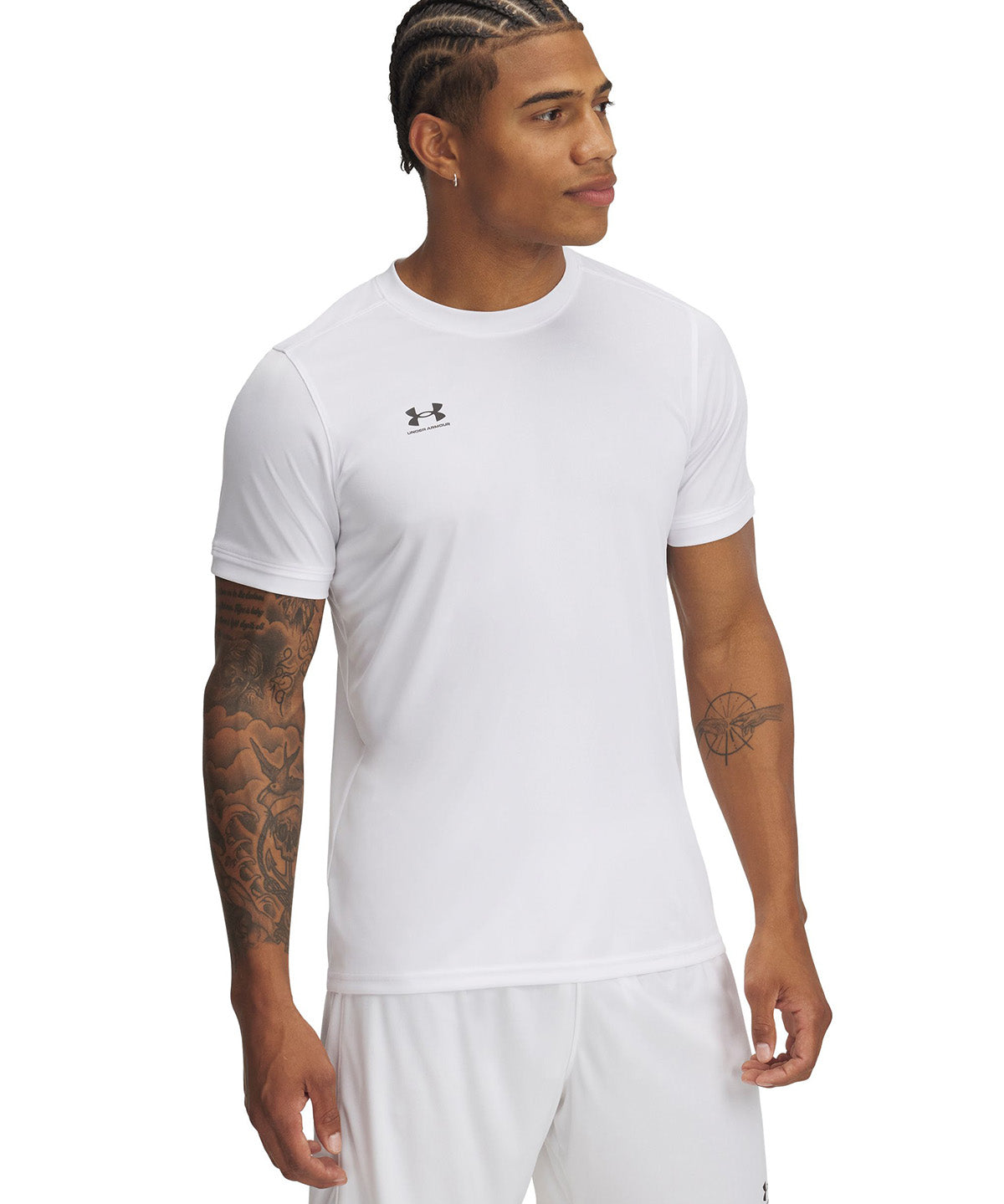 UA Challenger Jersey Polera Manga Corta blanco para hombre