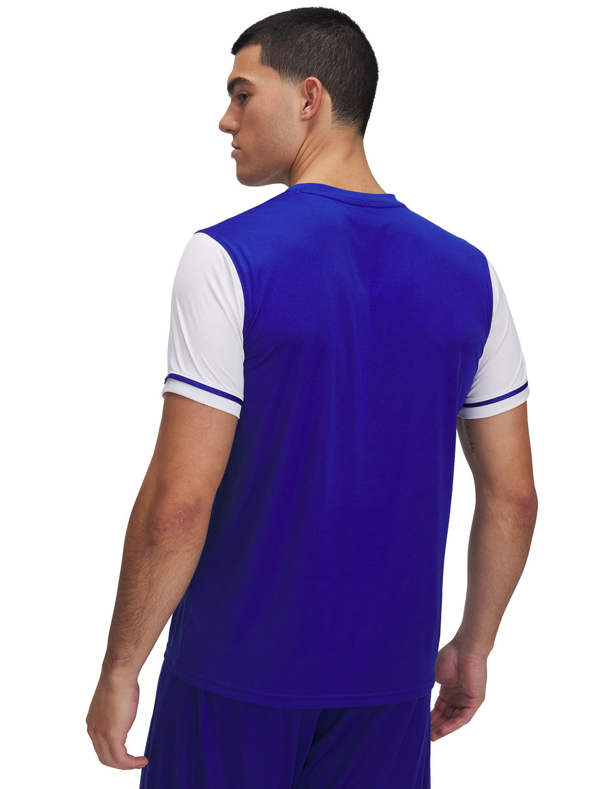 Polera manga corta UA Challenger azul para hombre
