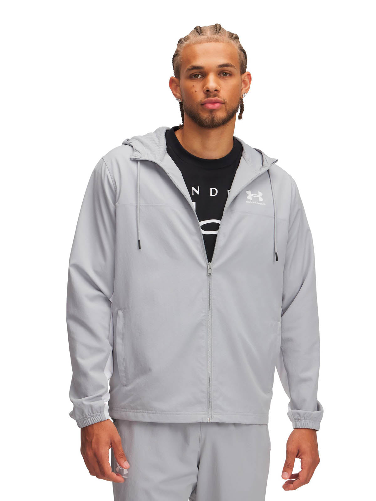 Cortaviento UA Rival Woven gris para hombre