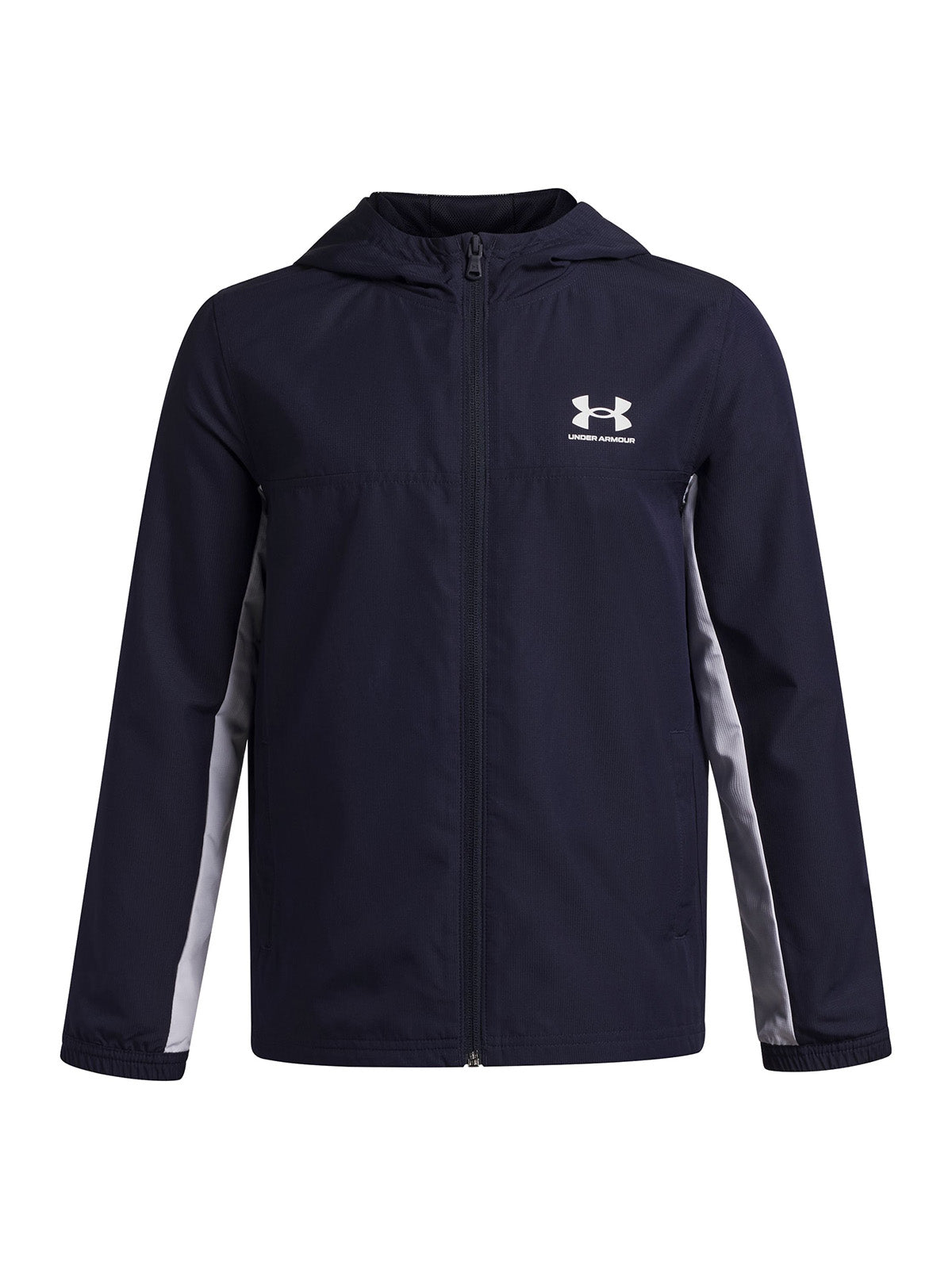 Chaqueta UA Rival Woven azul marino para niño