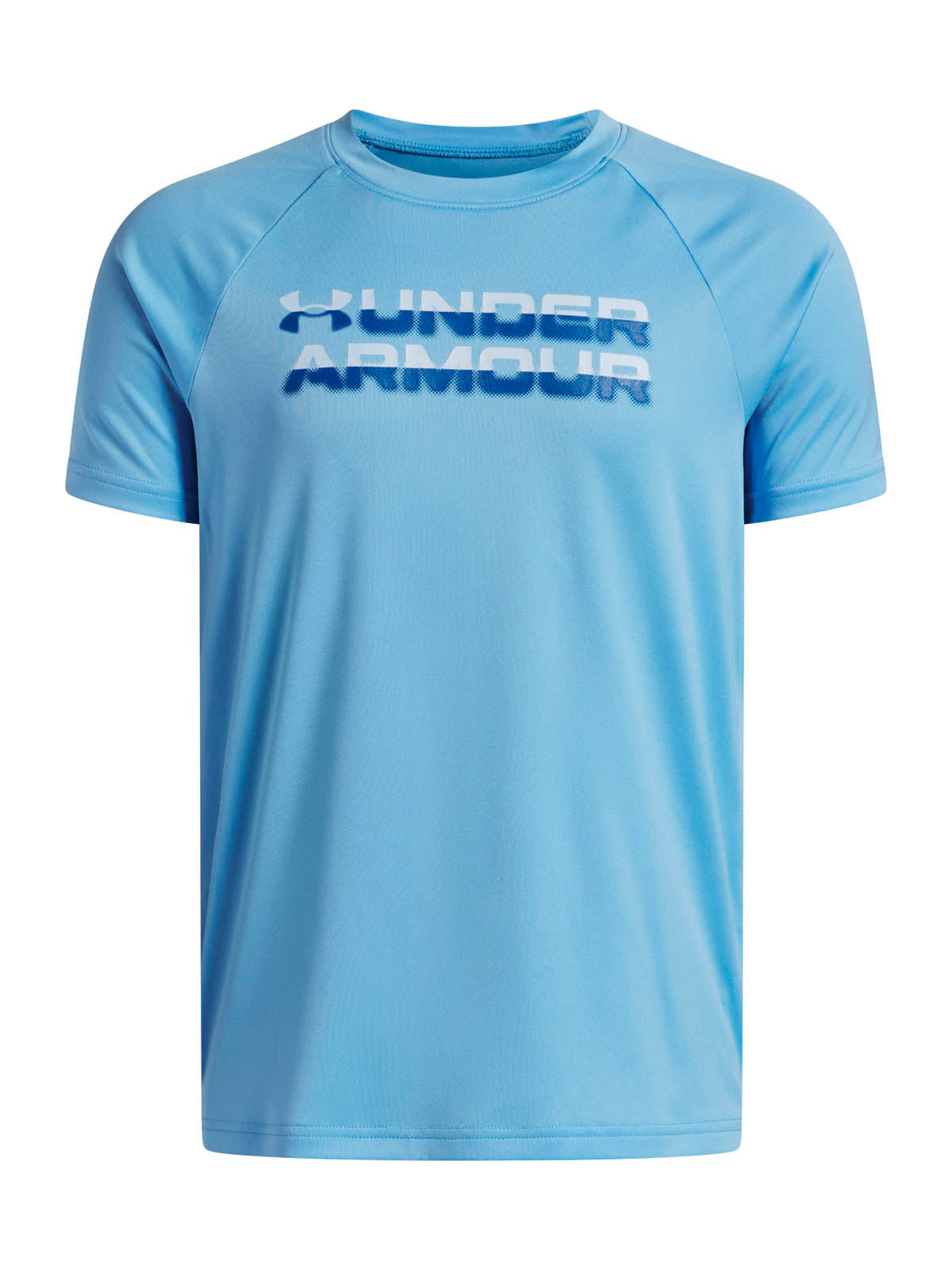 Polera manga corta de Entrenamiento para Niño Tech Spilt logo Azul Under Armour