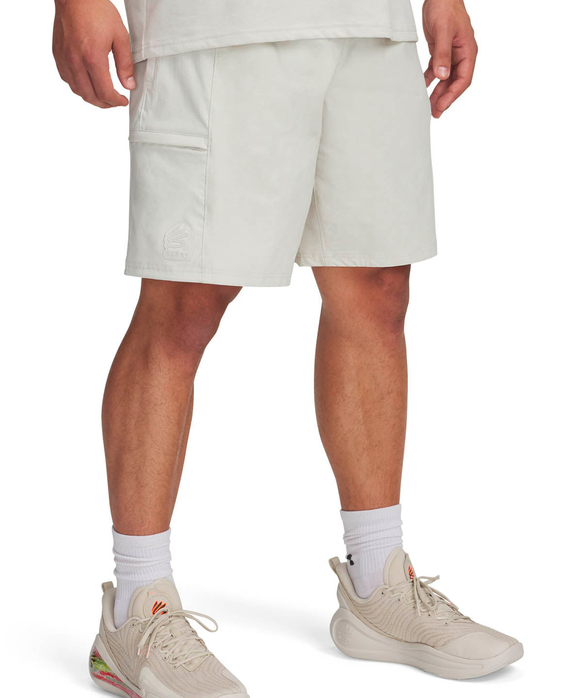 Shorts UA Curry Woven blanco para hombre