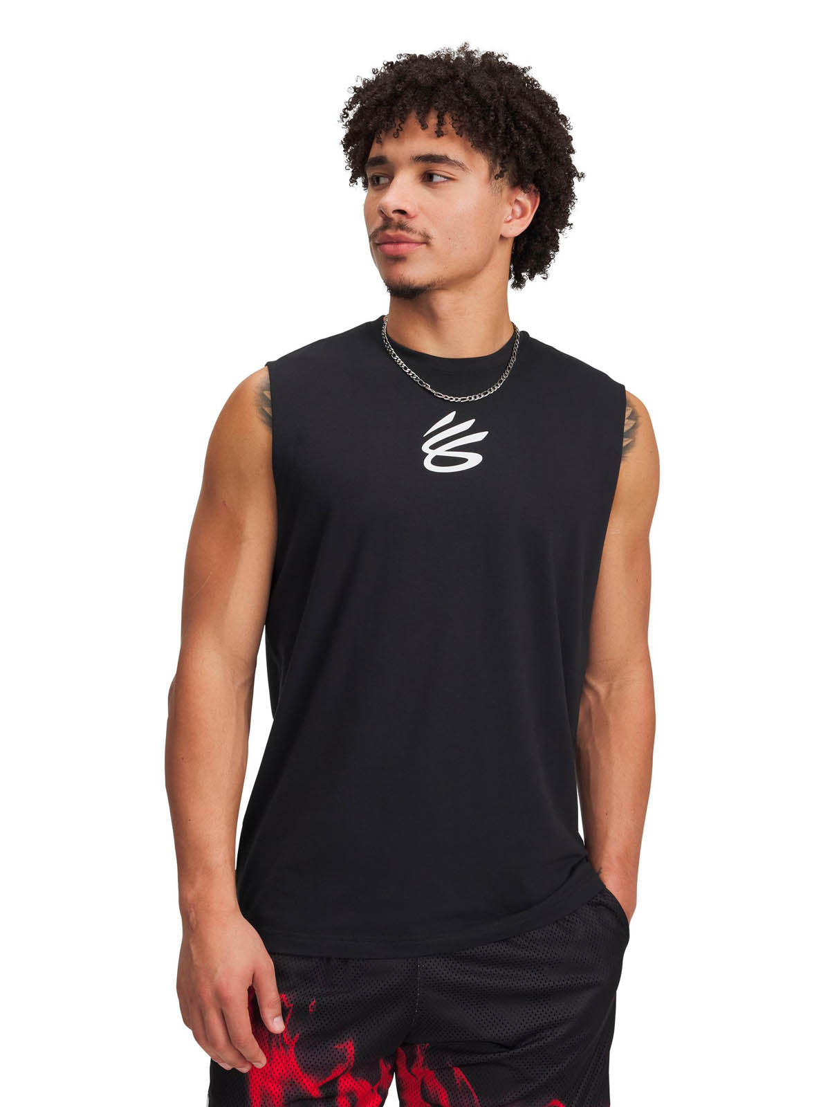 Polera sin mangas Curry negro para hombre Under Armour