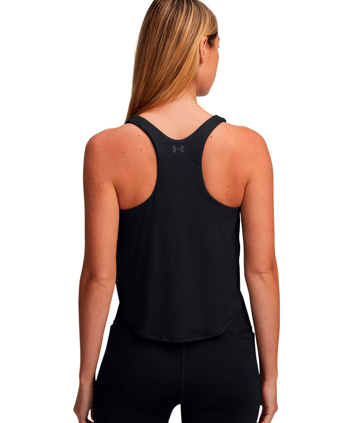 Polera sin manga 2 en 1 de entrenamiento para mujer Motion negro Under Armour