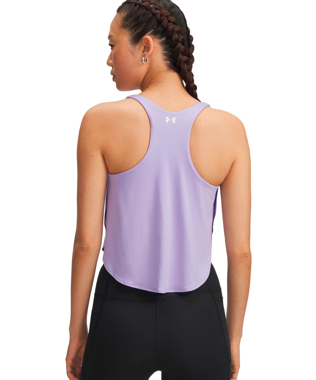 Polera sin manga 2 en 1 de entrenamiento para mujer Motion morado Under Armour