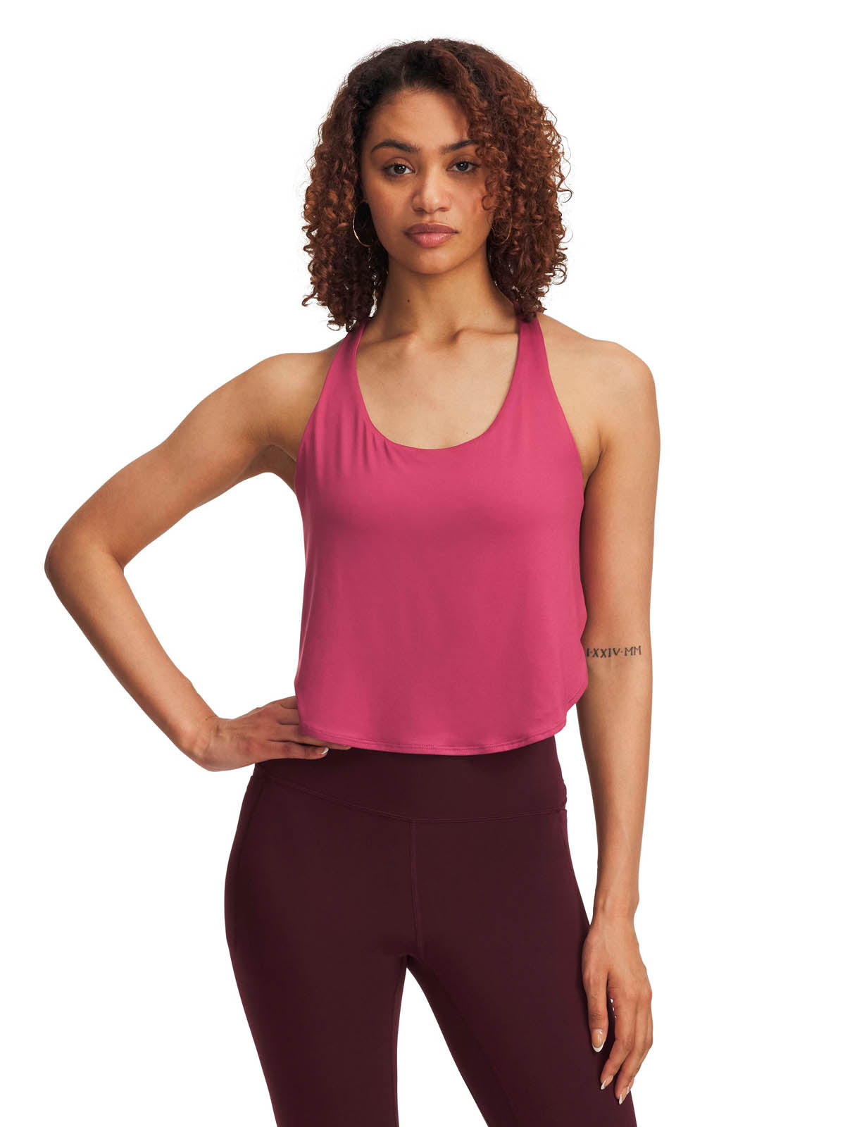 Polera sin manga 2 en 1 de entrenamiento para mujer Motion rojo Under Armour