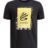 Polera manga corta Curry Trend negro para niños Under Armour