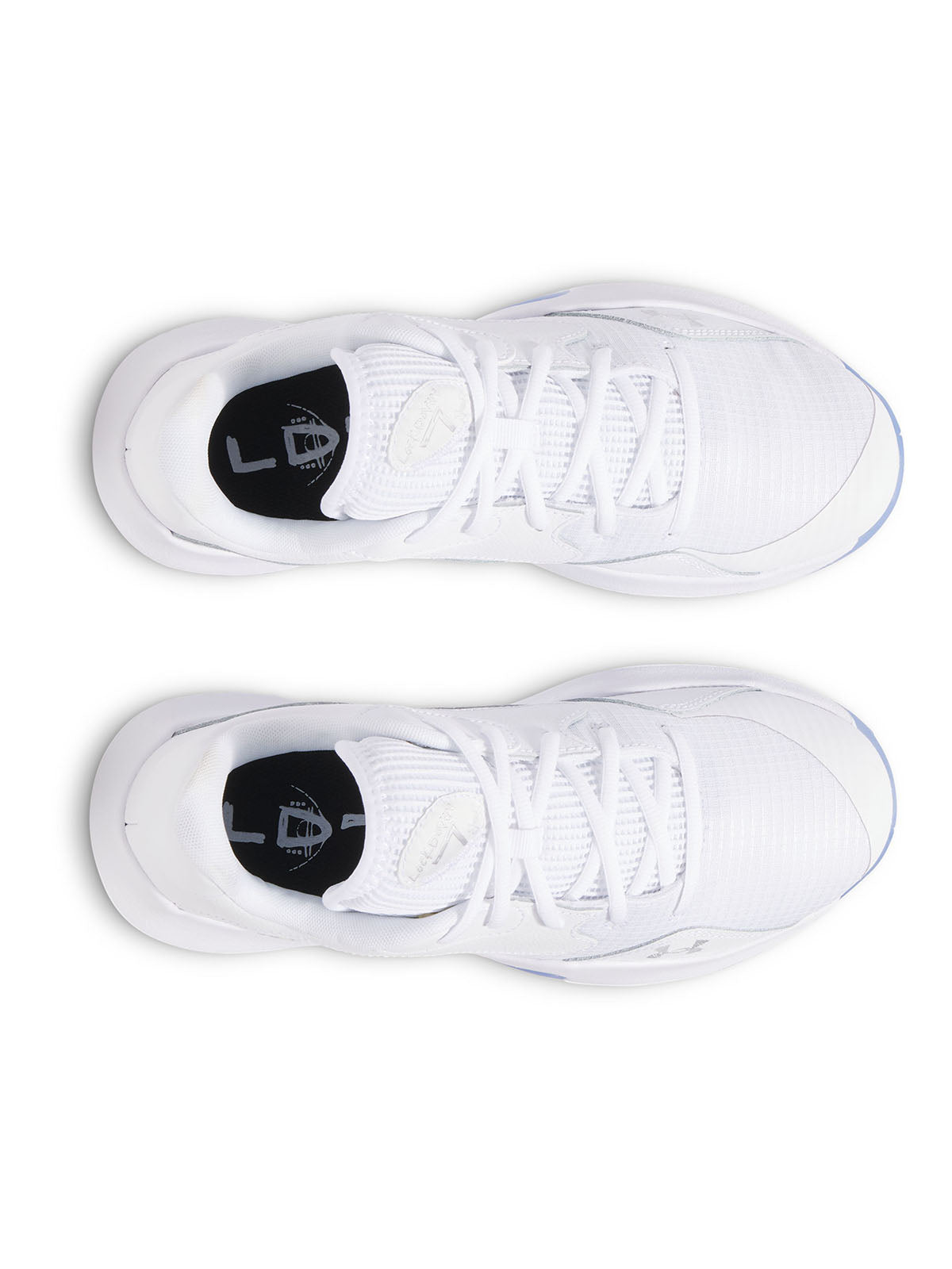 Zapatillas unisex Under Armour Lockdown 7 low Basketball blanco