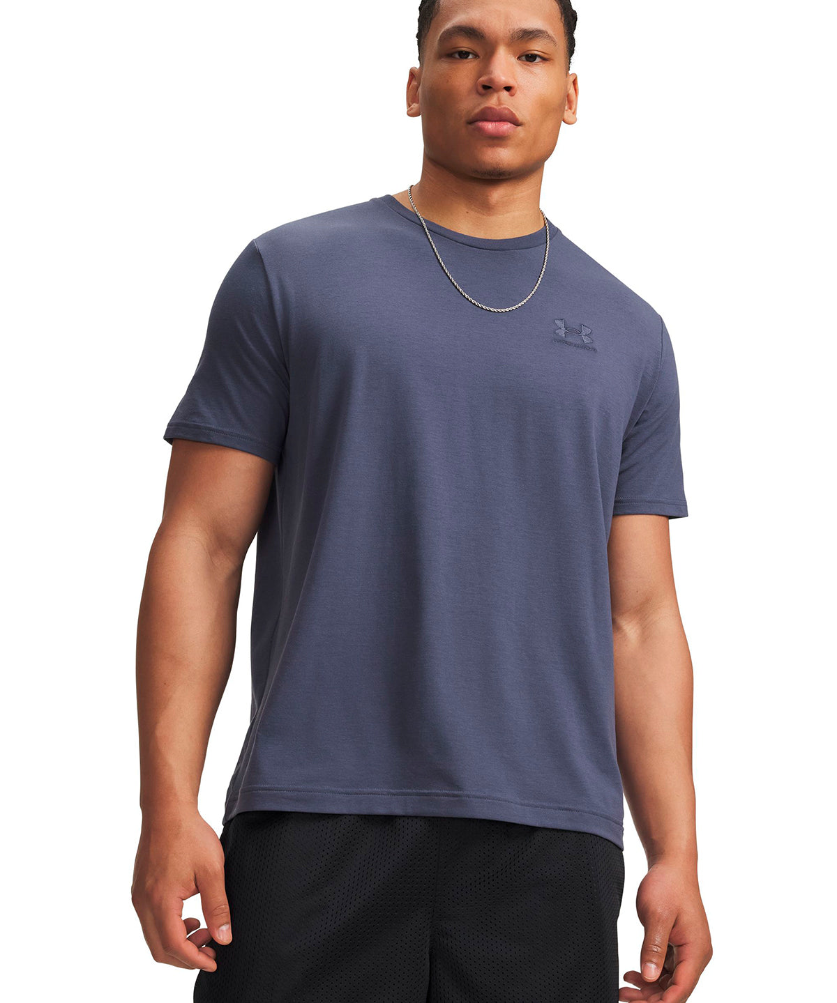 Polera manga corta UA Icon gris para hombre
