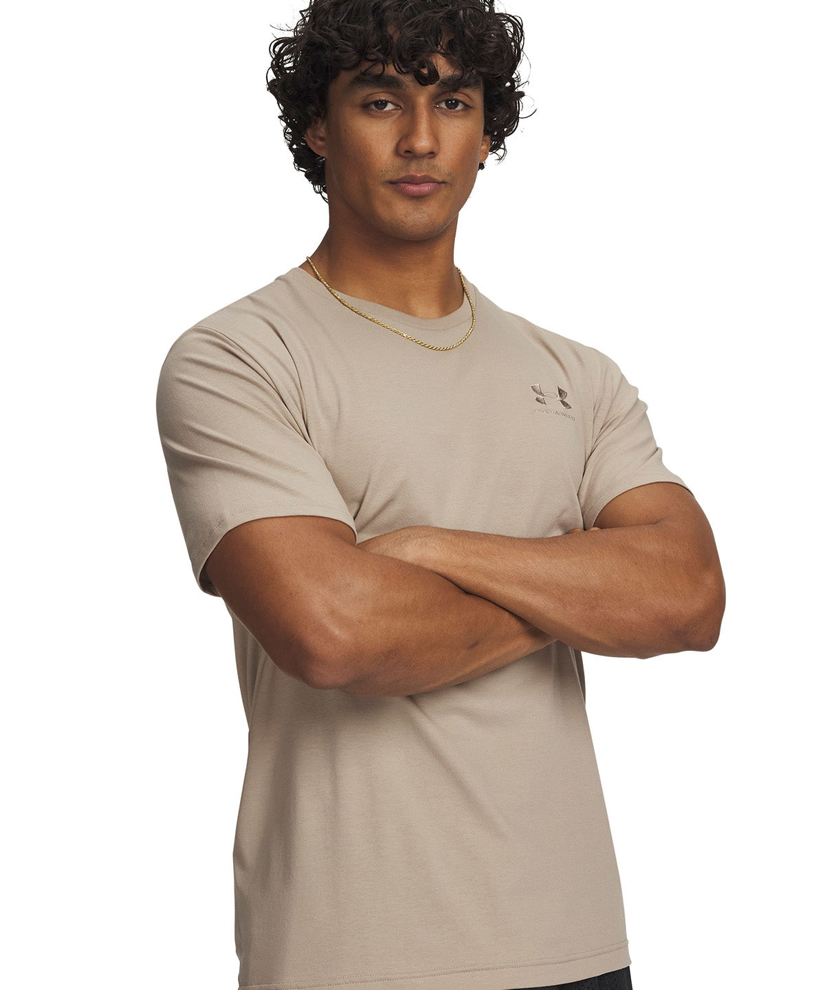 UA Icon  Polera Manga Corta café para hombre