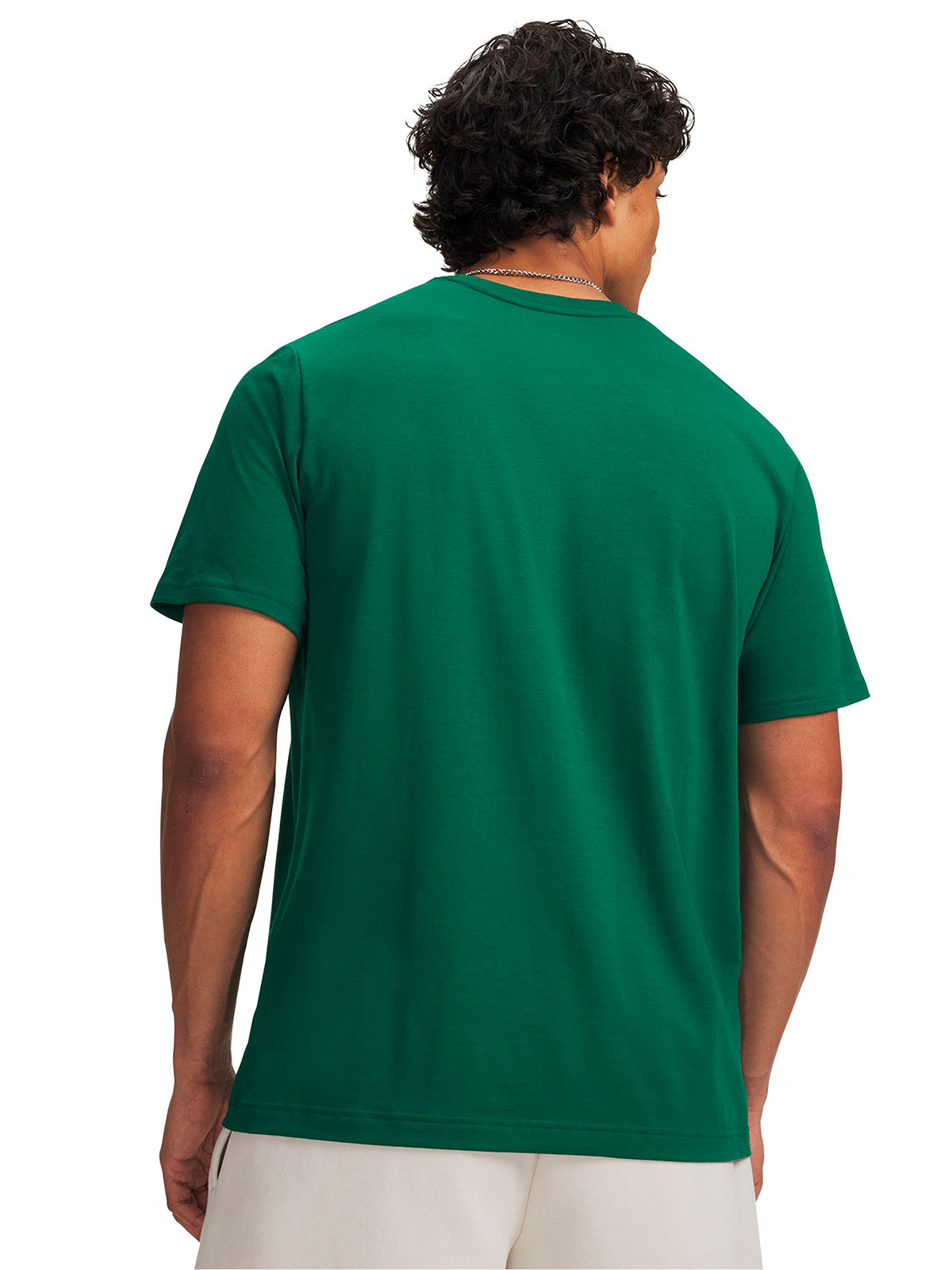 Polera manga corta UA Icon verde para hombre