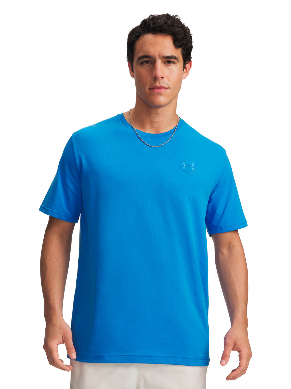 Polera manga corta Lifestyle para hombre Icon azul Under Armour.