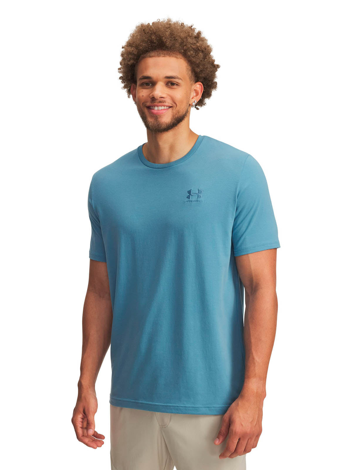 Polera manga corta Lifestyle para hombre Icon azul Under Armour.