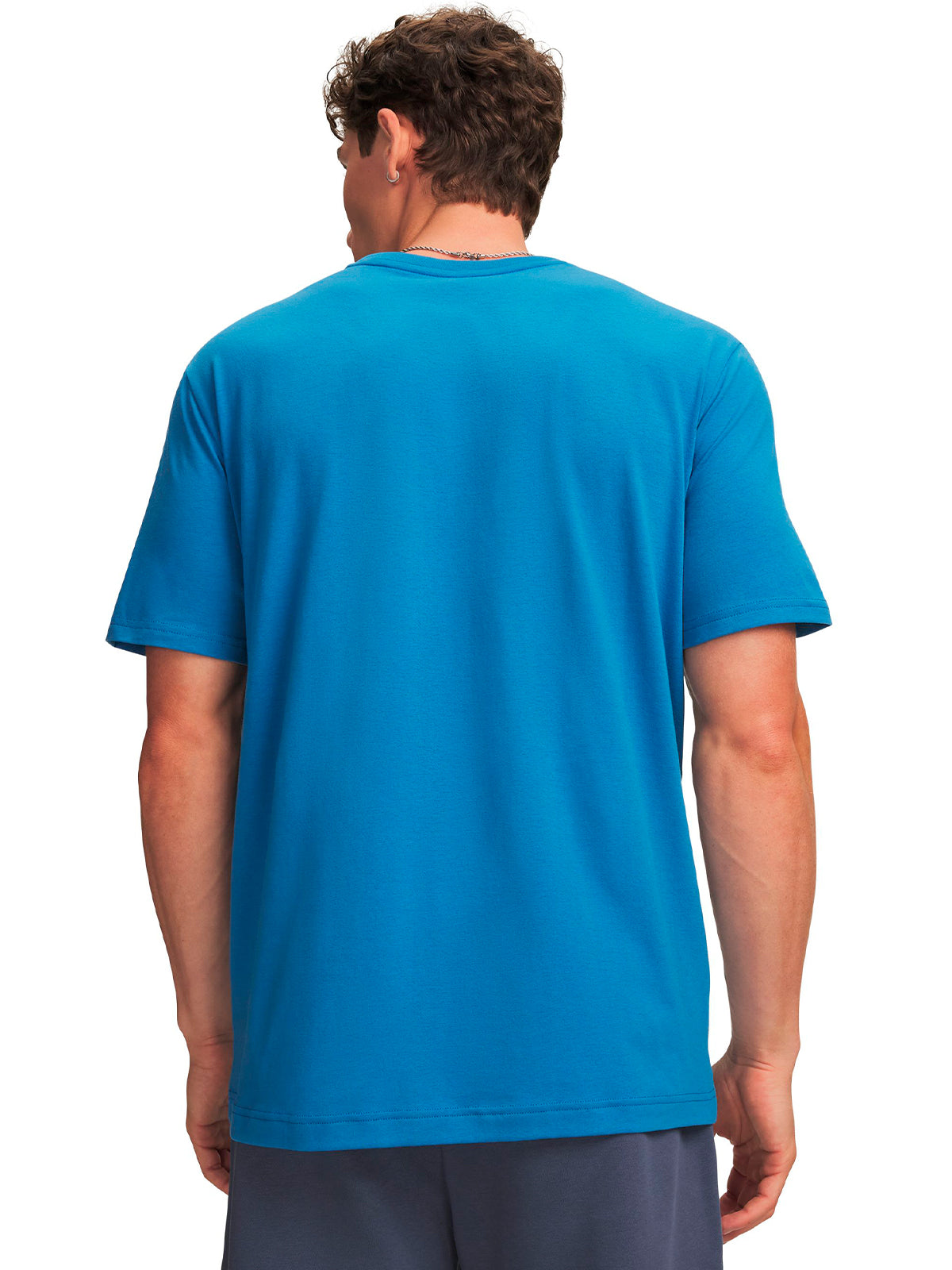 Polera manga corta UA Icon azul para hombre