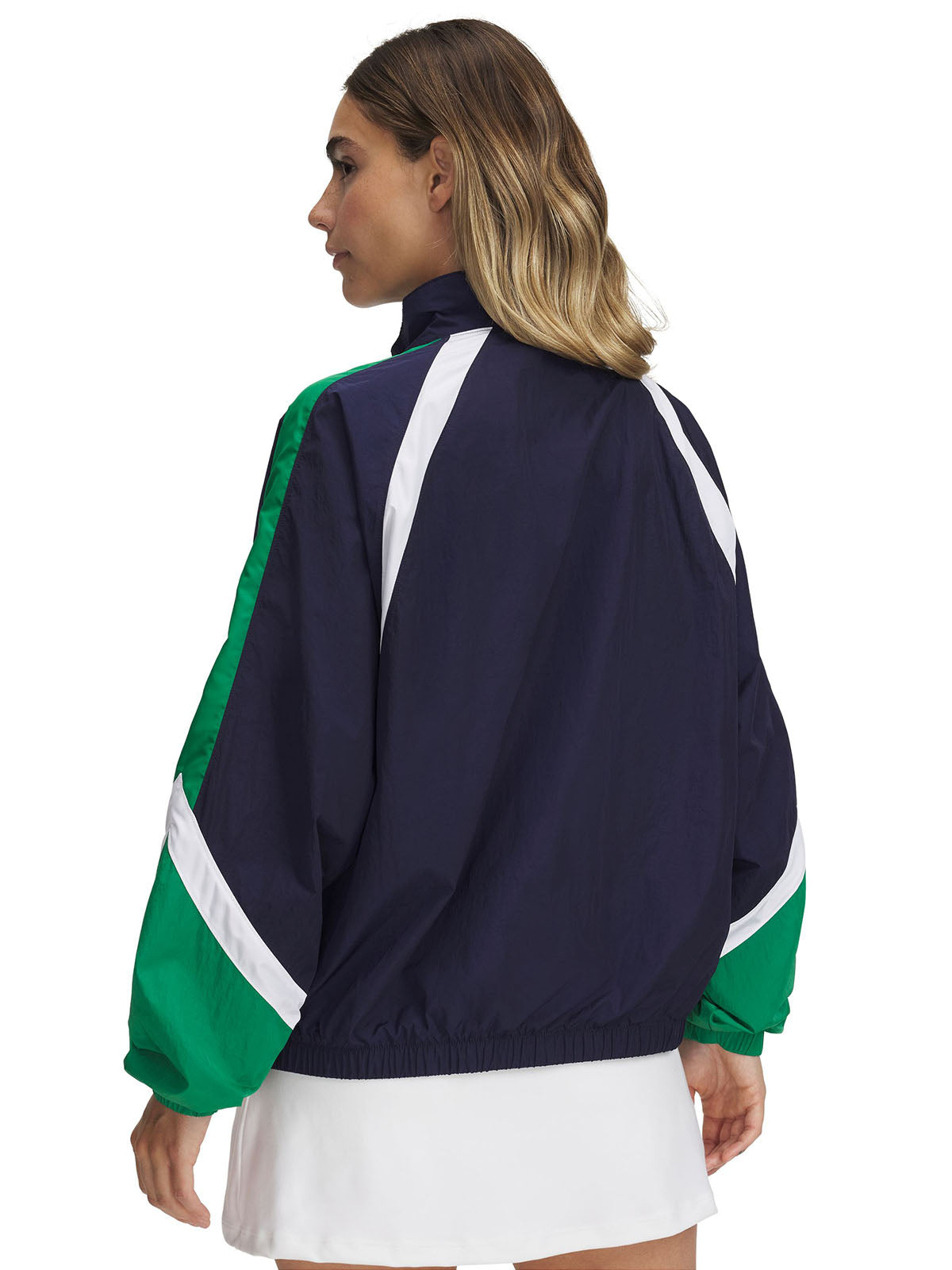 Chaqueta UA Icon Crinkle Track azul para mujer