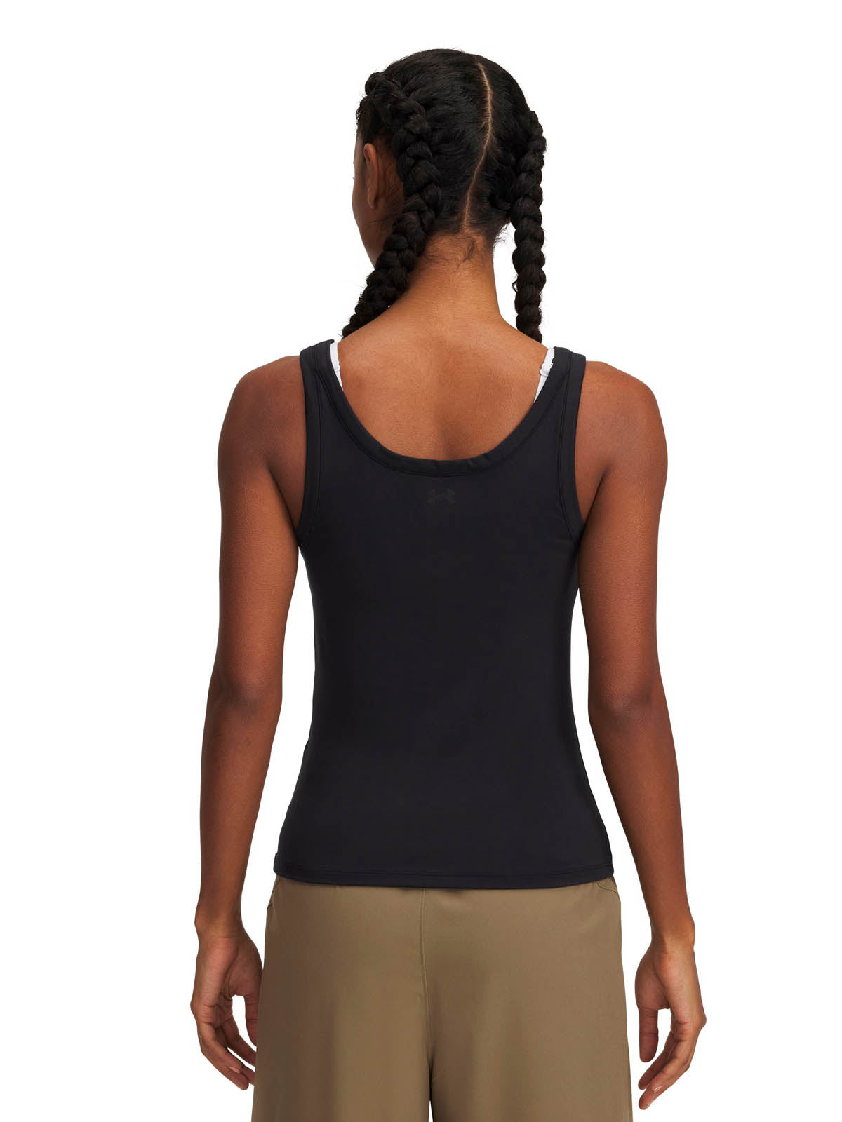 Polera sin mangas UA Meridian Core negro para mujer