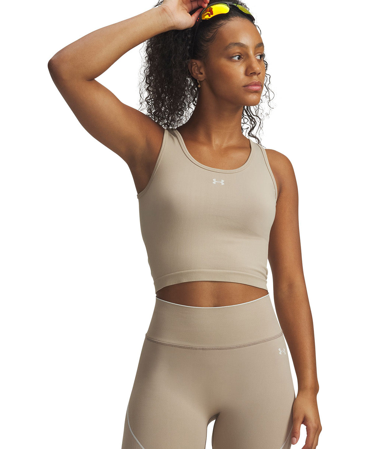 UA Vanish Seamless olera sin manga café para mujer