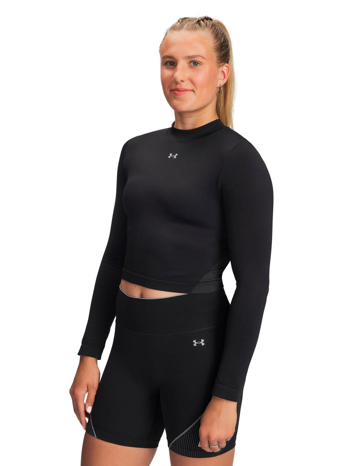 Polera manga larga de entrenamiento para mujer Vanish Seamless negro Under Armour