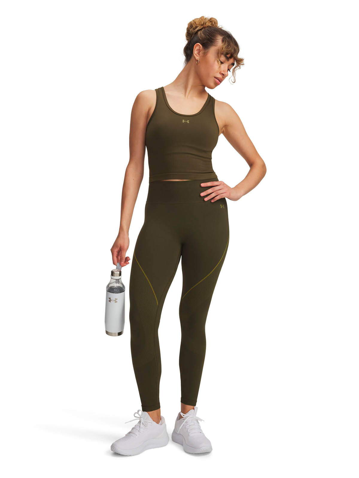 Calzas de entrenamiento para mujer Vanish Seamless verde Under Armour