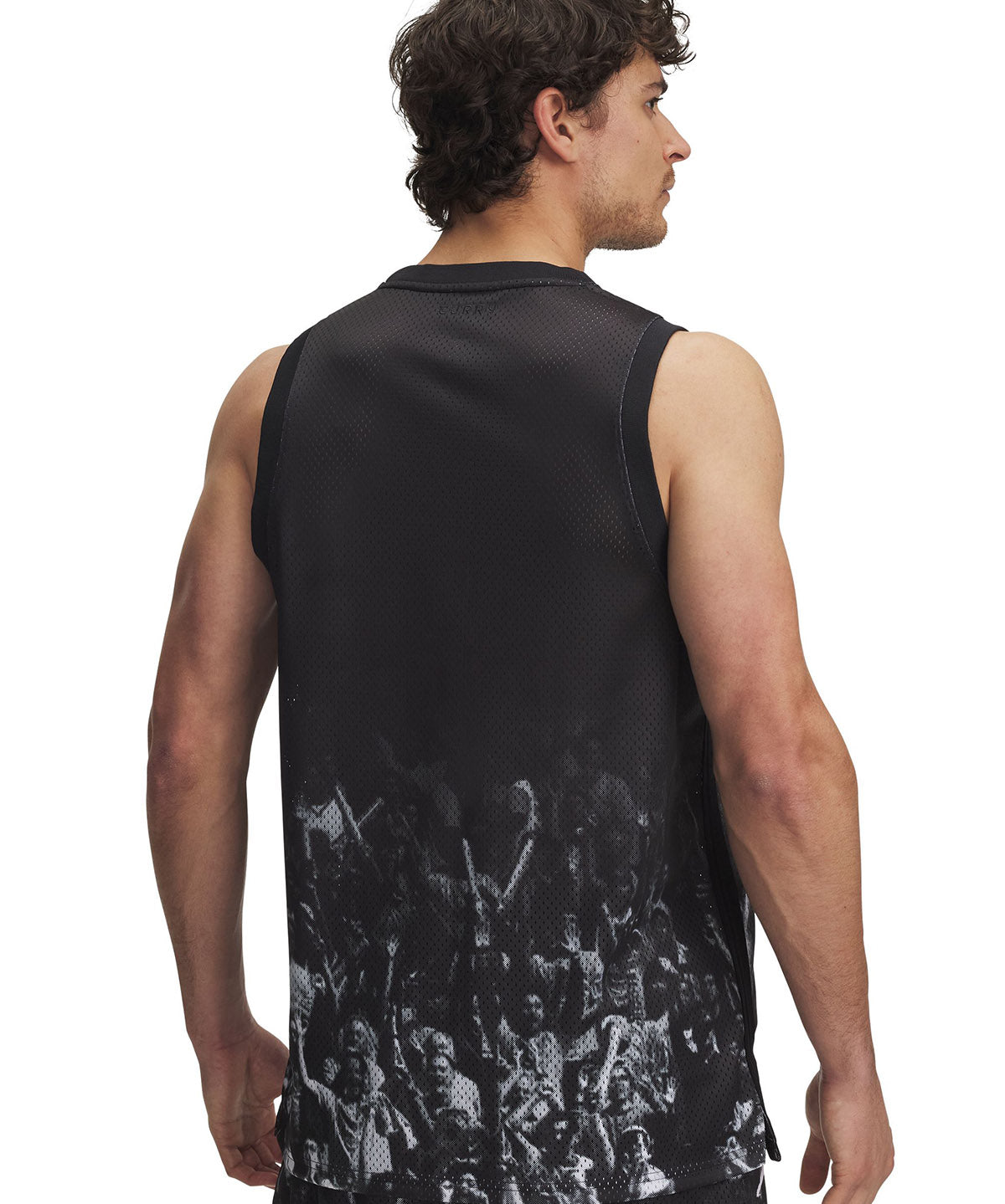 Polera sin mangas Curry signature negro para hombres Under Armour