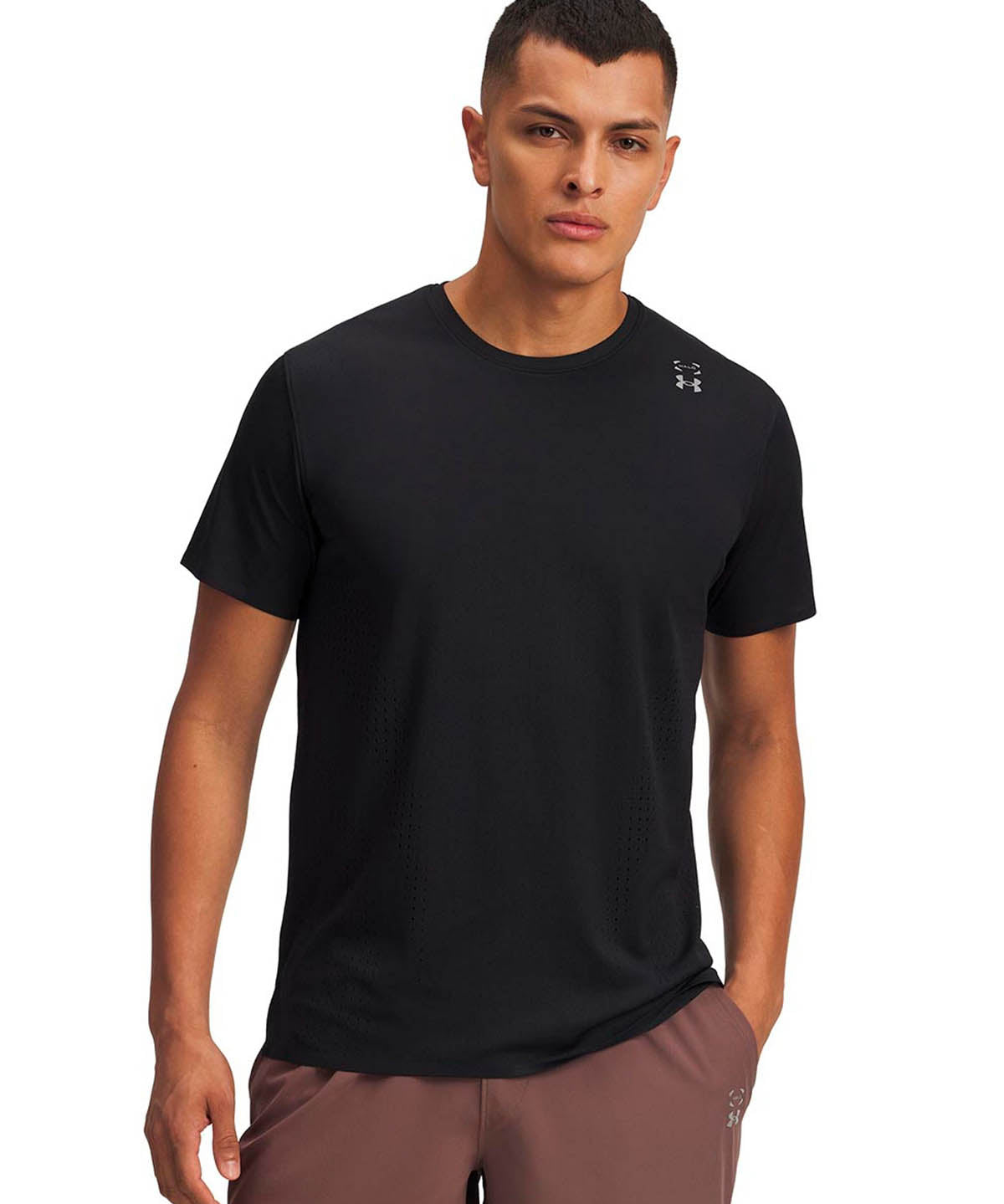 Polera manga corta de entrenamiento para hombre Halo Vent negro Under Armour