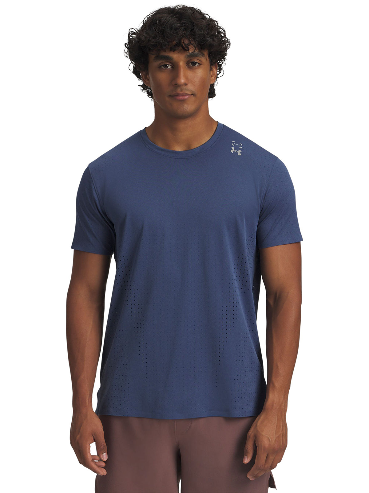 Polera manga corta de entrenamiento para hombre Halo Vent azul Under Armour