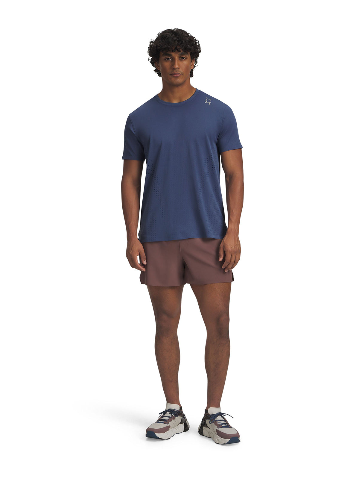 Polera manga corta de entrenamiento para hombre Halo Vent azul Under Armour