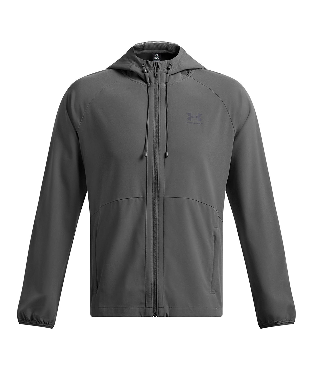 Chaqueta UA Vibe Woven gris para hombre
