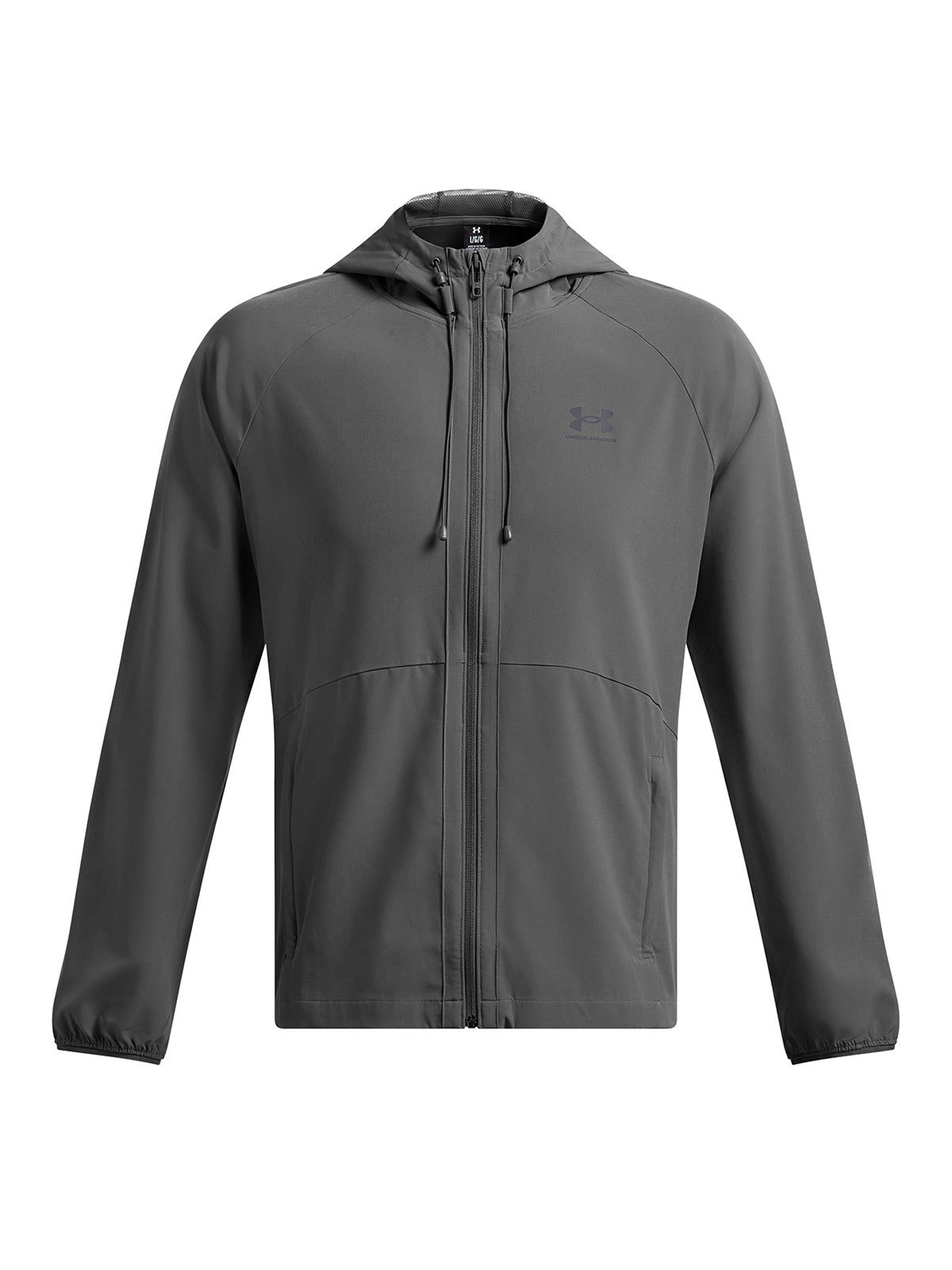 Chaqueta UA Vibe Woven gris para hombre