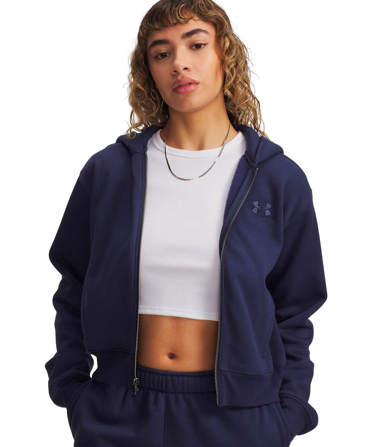 Poleron Lifestyle para mujer Icon Vida Fleece azul Under Armour