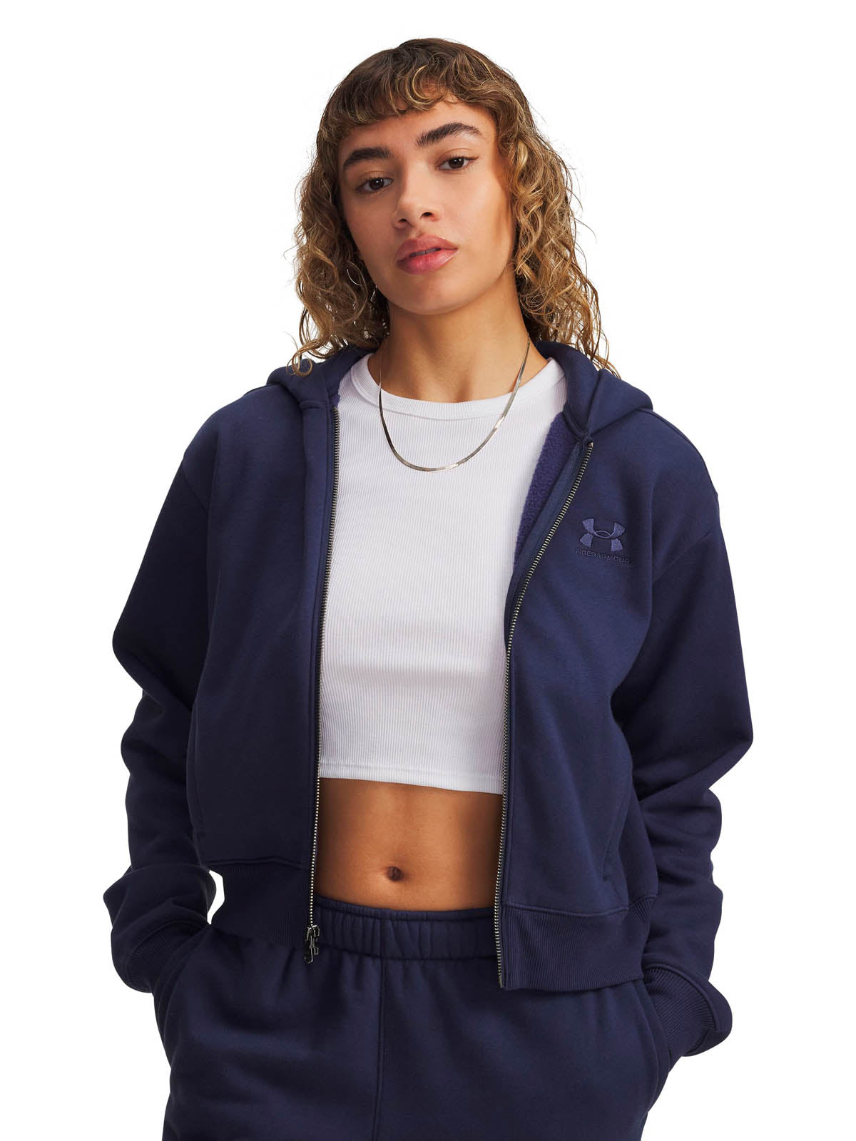 Poleron Lifestyle para mujer Icon Vida Fleece azul Under Armour