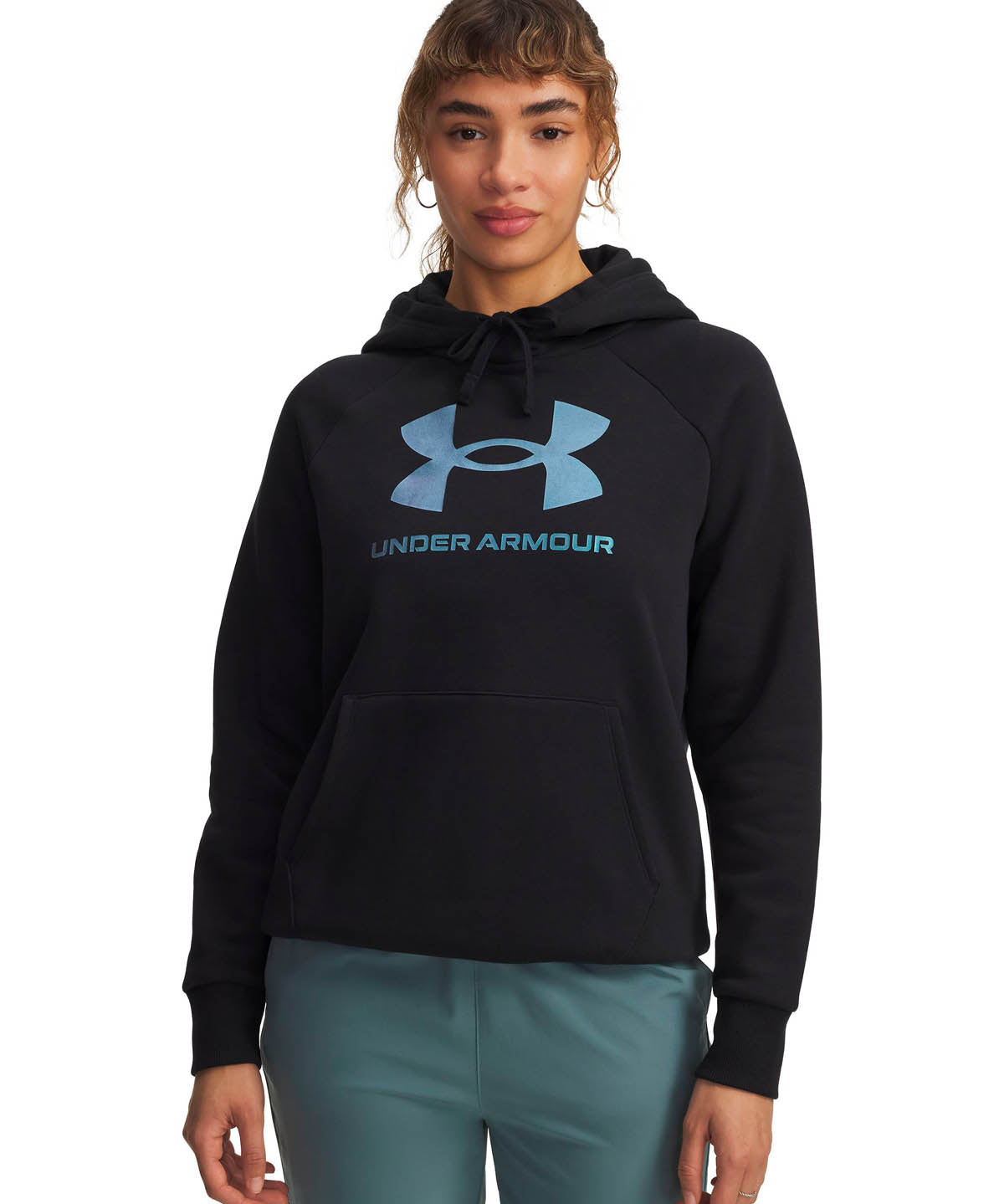 Polerón Lifestyle para mujer Rival Fleece Shimmer negro Under Armour