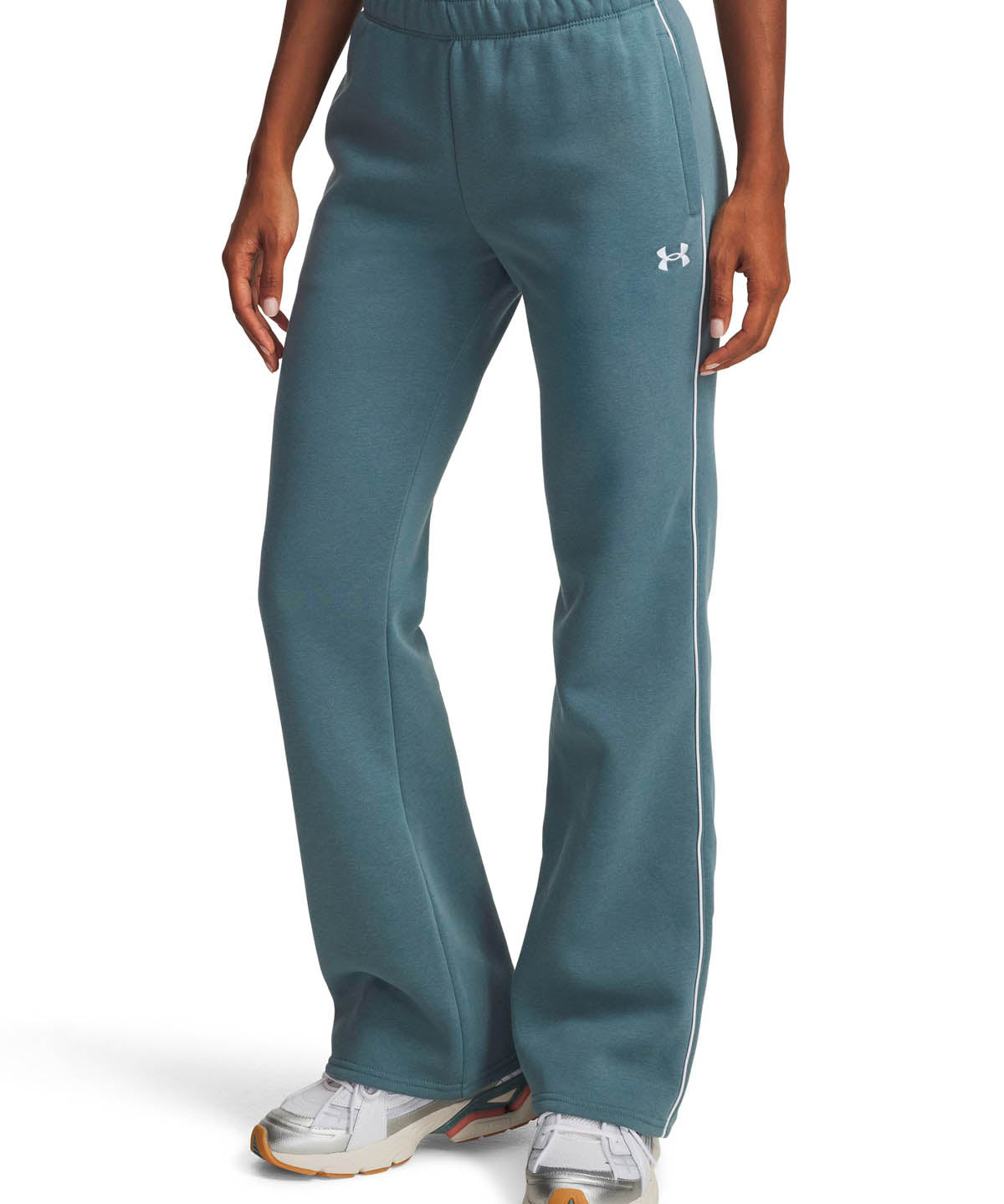Pantalón Lifestyle para mujer Rival Fleece Piped azul Under Armour
