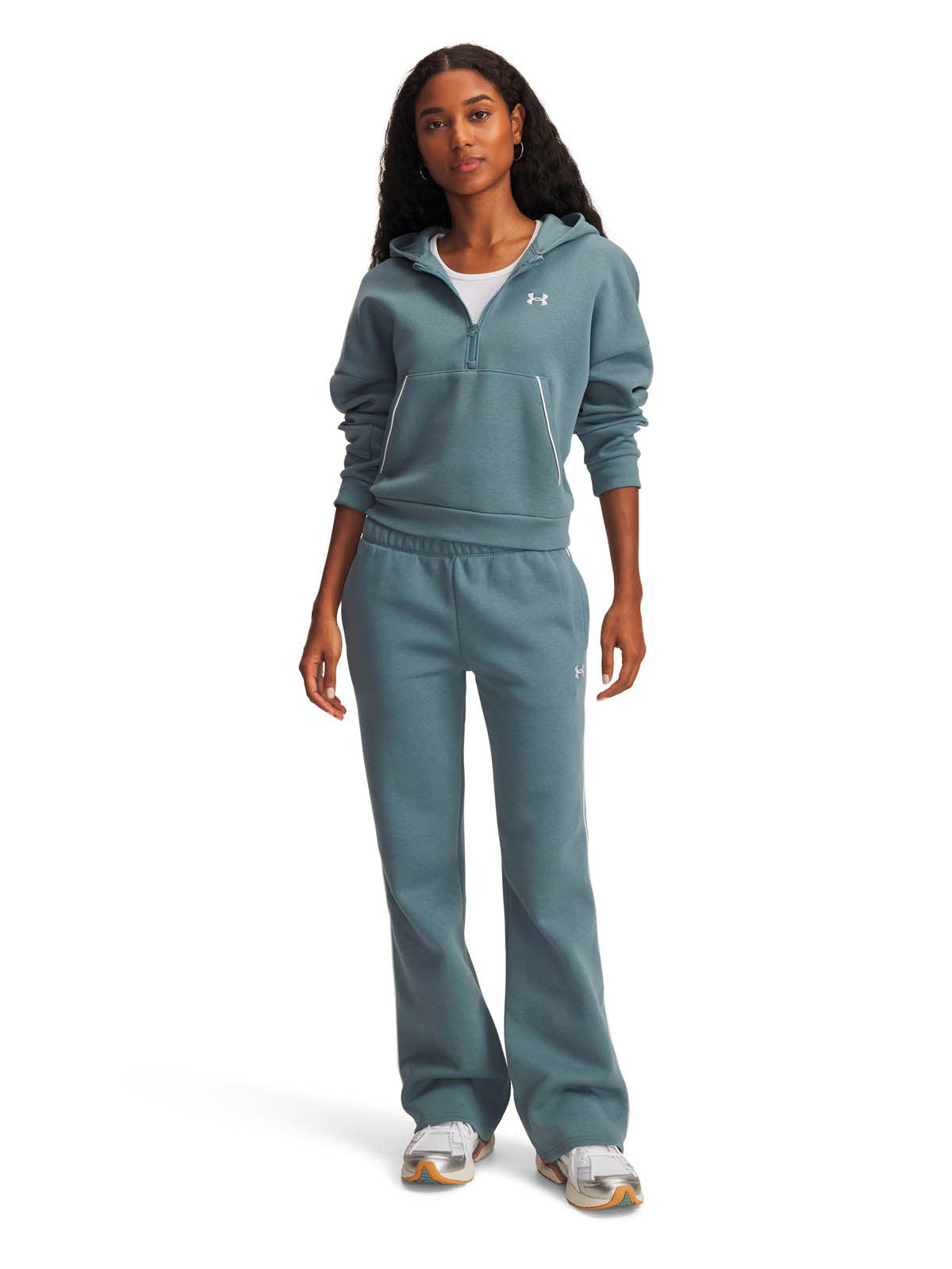 Pantalón Lifestyle para mujer Rival Fleece Piped azul Under Armour