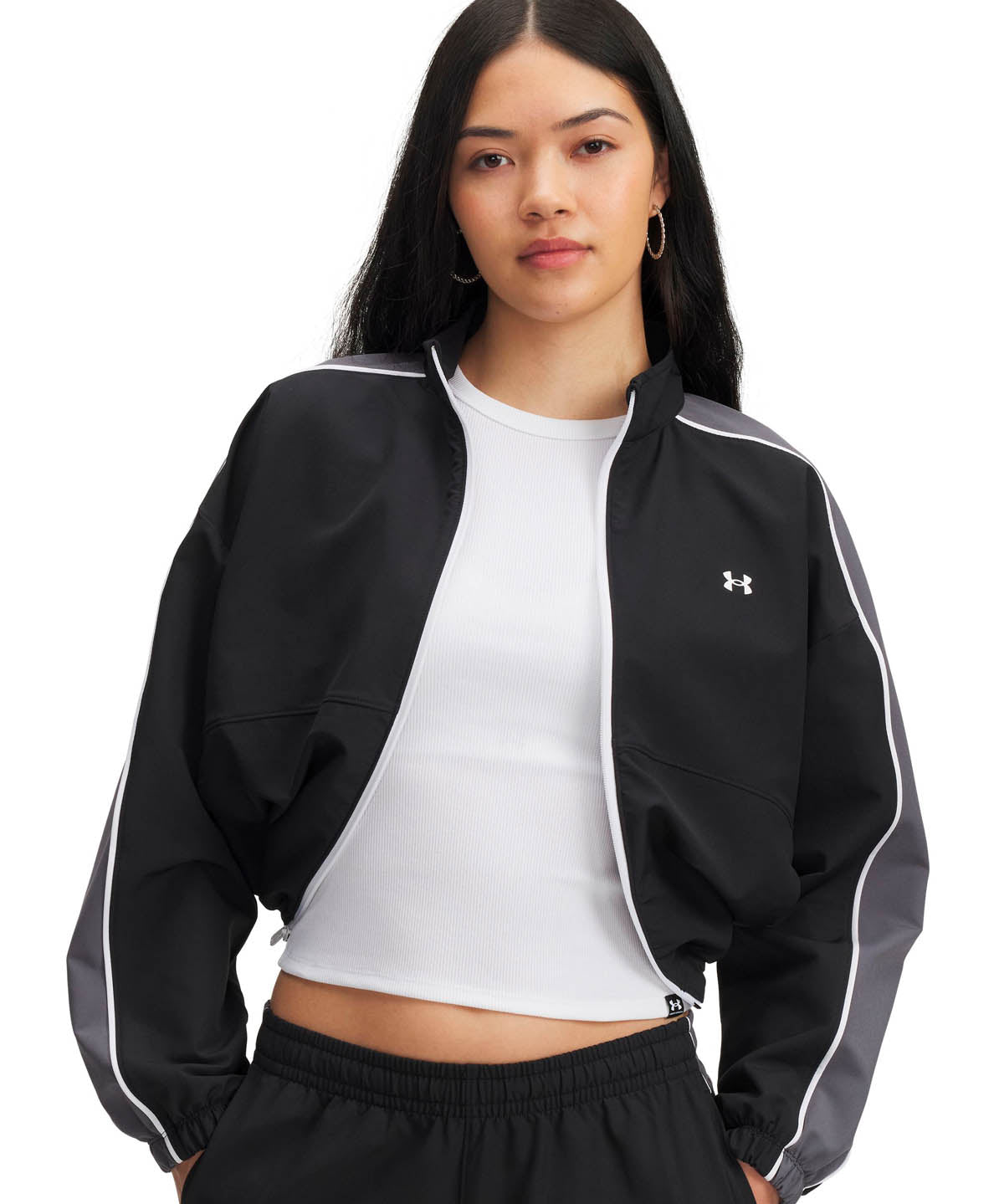 Chaqueta Lifestyle para mujer Rival Swoven negro Under Armour