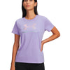 Polera manga corta Lifestyle para mujer Rival Shimmer morado Under Armour