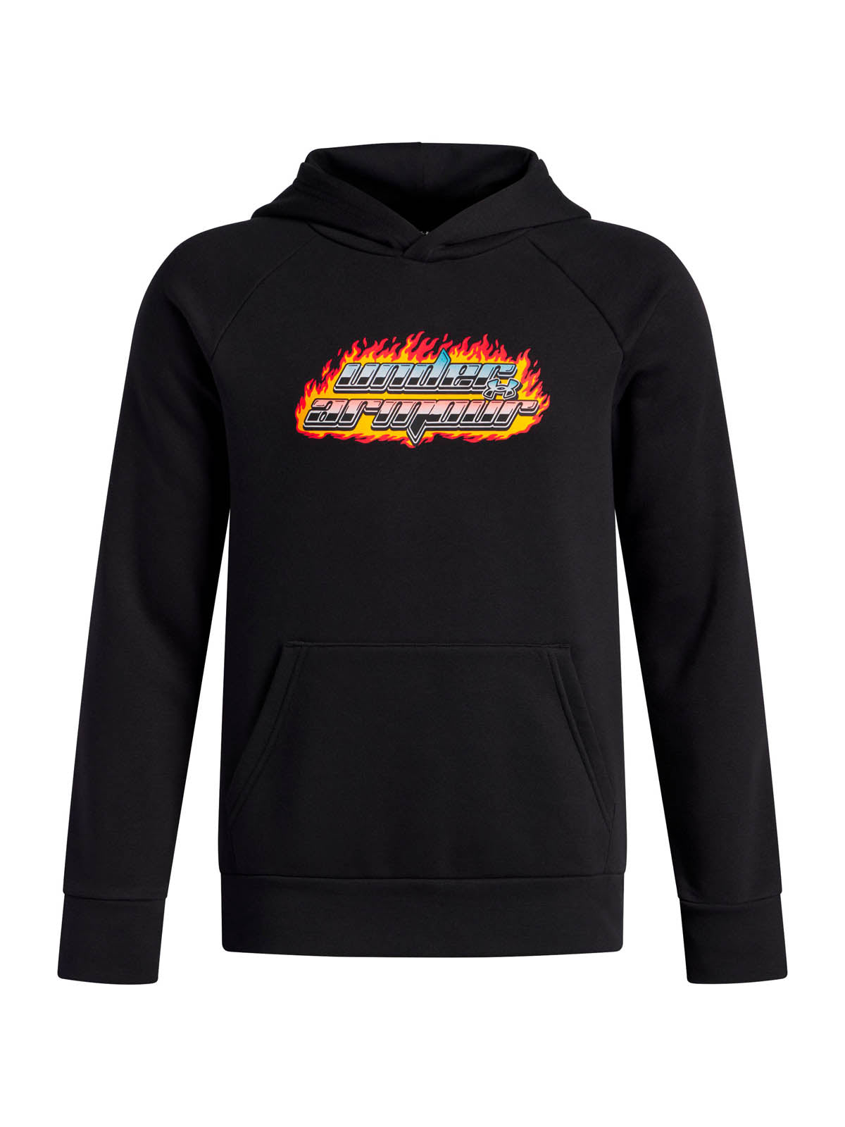 Polerón Lifestyle para niño Rival Fleece Flamin Wordmark Negro Under Armour
