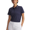 Polera manga corta Golf para mujer Drive Jacquard azul Under Armour