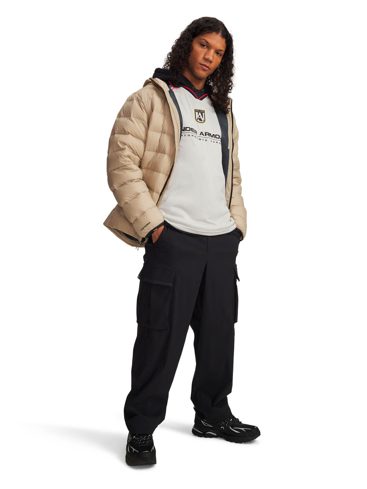 Pantalón Lifestyle para hombre Unstoppable Textured Woven negro Under Armour