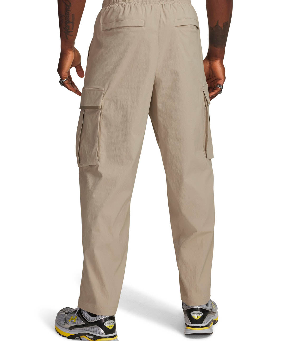 Pantalón Lifestyle para hombre Unstoppable Textured Woven café Under Armour