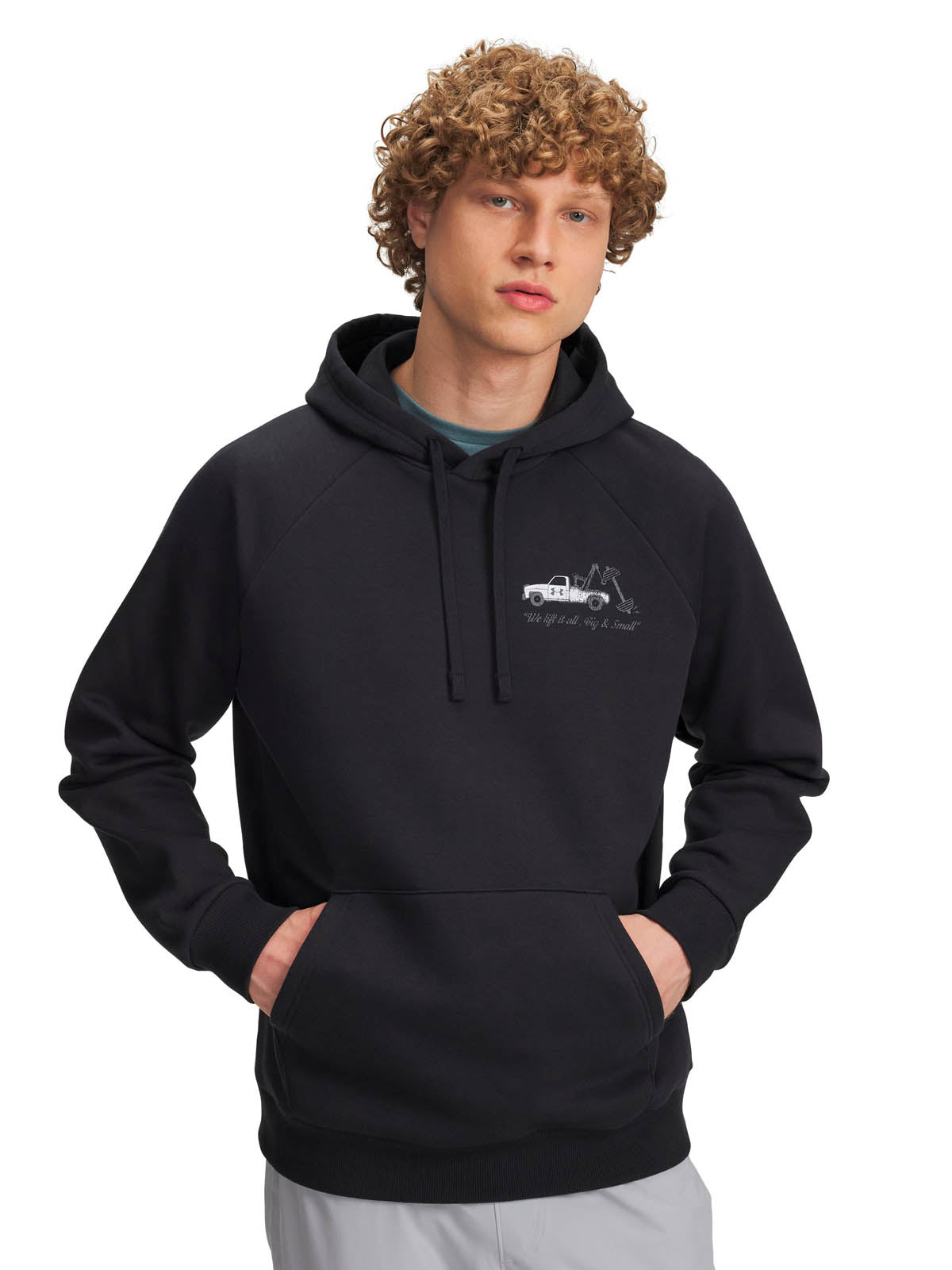 Polerón Lifestyle para hombre Rival Fleece HBR Logo negro Under Armour