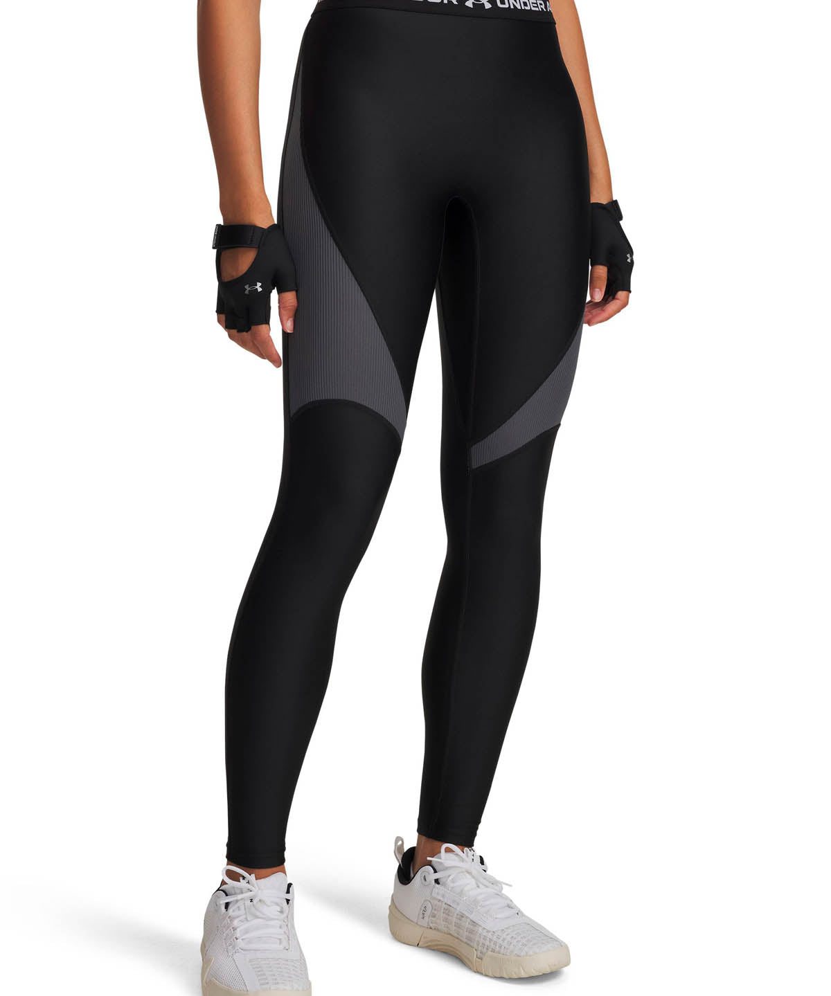 Calzas de entrenamiento para mujer UA HeatGear Rib negro Under Armour